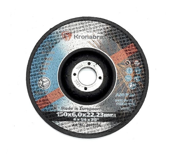 Диск зачистной KRONABRASIV 150х6.0х22.23 ECO, 5шт сталь 209353K