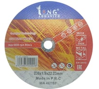 Отрезной круг по металлу Long Abrasive WA46TBF 230x1.9x22.23мм, T41 (прямой) D286456