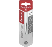 Сверло по металлу RENNBOHR DYNAMIC CARD 1.5x40 мм, HSS-G, P6M5, 2шт/уп 675015
