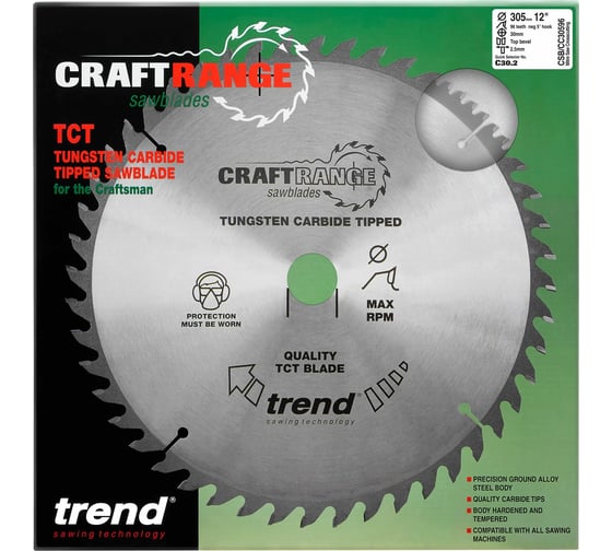 Пильный диск 305 мм 108 зубьев TREND CSB/CC305108