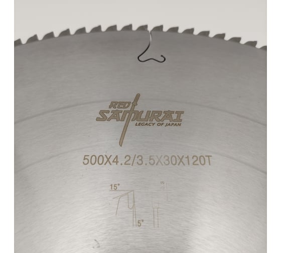Пильный диск по алюминию RED SAMURAI 500x4,2/3,5x30, z120 -5/15 TFZN TPRS0002525
