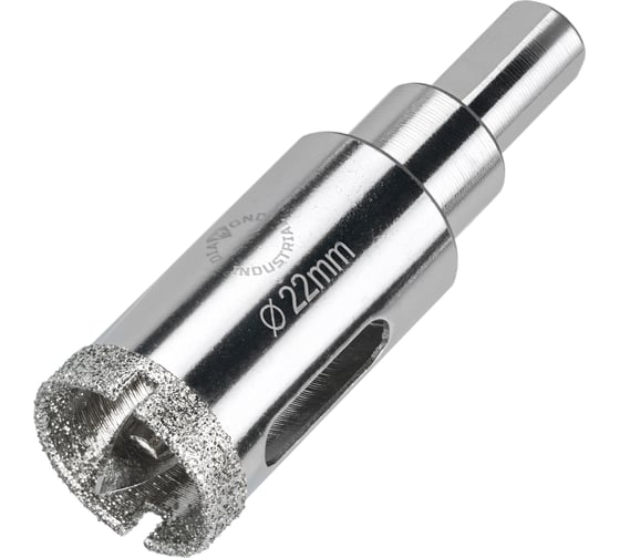 Коронка алмазная по керамограниту и керамике с центрирующим сверлом 22 мм Diamond Industrial DIDCSC022