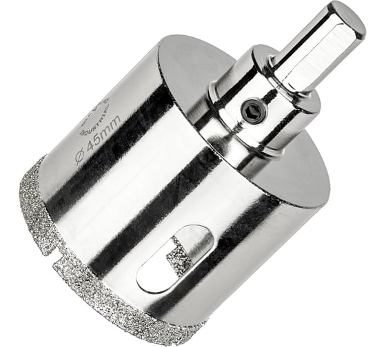 Коронка алмазная по керамограниту и керамике с центрирующим сверлом 45 мм Diamond Industrial DIDCSC045