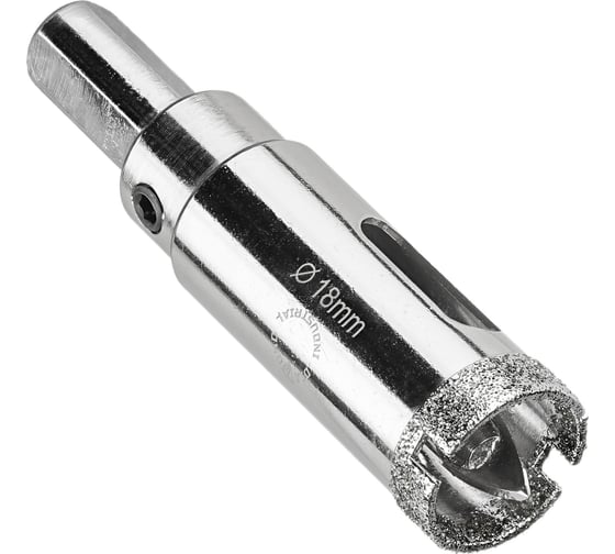 Коронка алмазная по керамограниту и керамике с центрирующим сверлом 18 мм Diamond Industrial DIDCSC018