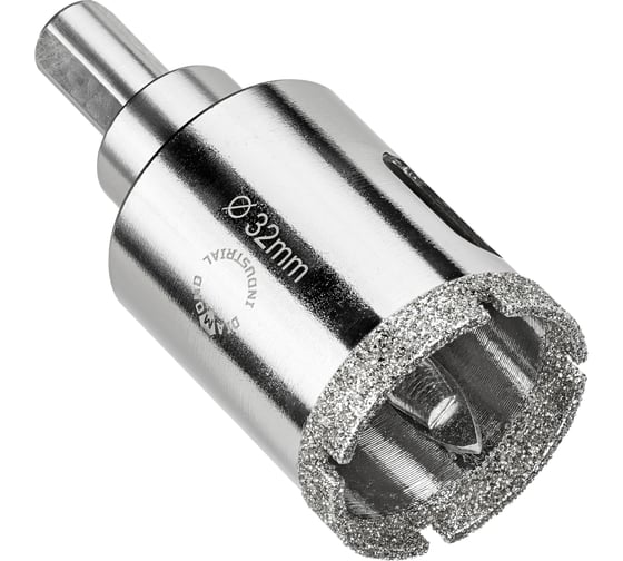 Коронка алмазная по керамограниту и керамике с центрирующим сверлом 32 мм Diamond Industrial DIDCSC032