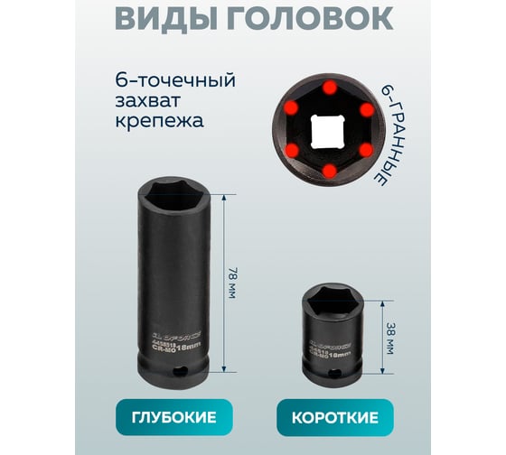 Набор головок iLOFORCE 35 предметов, 1/2", 6 граней IF-4353-5K(61687)
