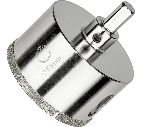Коронка алмазная по керамограниту и керамике с центрирующим сверлом 65 мм Diamond Industrial DIDCSC065