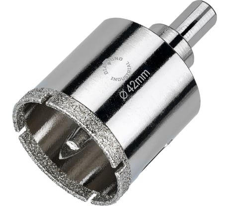 Коронка алмазная по керамограниту и керамике с центрирующим сверлом 42 мм Diamond Industrial DIDCSC042