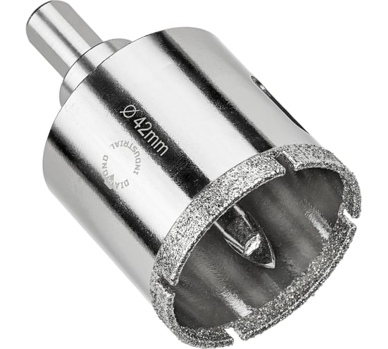 Коронка алмазная по керамограниту и керамике с центрирующим сверлом 42 мм Diamond Industrial DIDCSC042