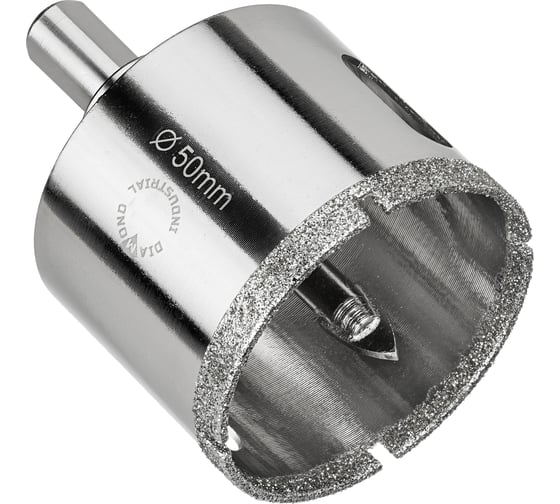 Коронка алмазная по керамограниту и керамике с центрирующим сверлом 50 мм Diamond Industrial DIDCSC050
