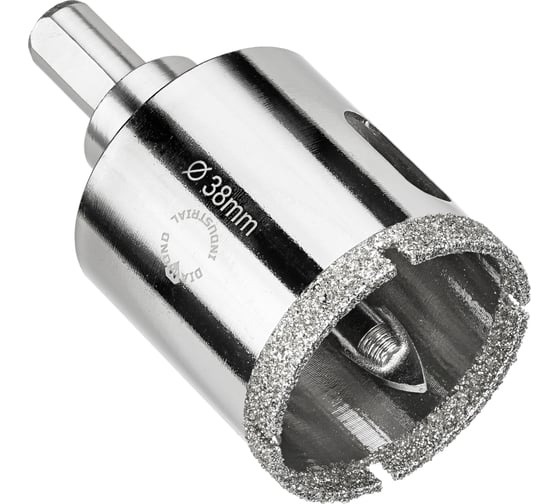 Коронка алмазная по керамограниту и керамике с центрирующим сверлом 38 мм Diamond Industrial DIDCSC038