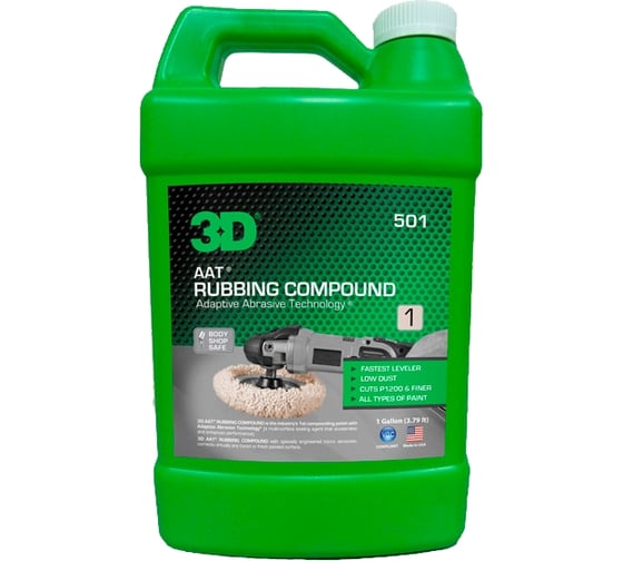 Абразивная паста AAT 501 Rubbing Compound 501G01 3.78 л 3D 020561 1