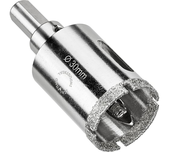 Коронка алмазная по керамограниту и керамике с центрирующим сверлом 30 мм Diamond Industrial DIDCSC030
