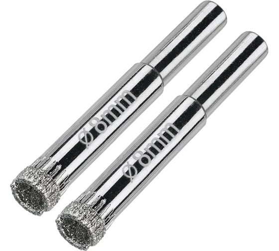 Коронка алмазная по керамограниту и керамике 8 мм, 2 шт. Diamond Industrial DIDCSC008