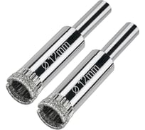 Коронка алмазная по керамограниту и керамике 14 мм, 2 шт. Diamond Industrial DIDCSC014