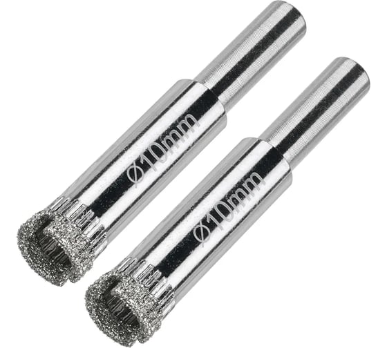 Коронка алмазная по керамограниту и керамике 10 мм / 2 шт. Diamond Industrial DIDCSC010