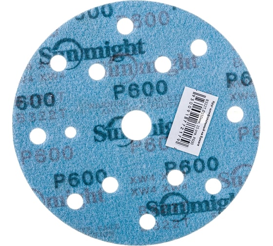 Круг шлифовальный на бумаге B322 (150 мм; 15 отверстий; Р600) SUNMIGHT 7930091772179