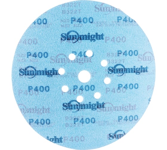 Круг шлифовальный на бумаге B322 (225 мм; 9 отверстий; Р400) SUNMIGHT 7930091773169