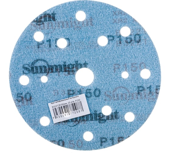 Круг шлифовальный на бумаге B322 (150 мм; 15 отверстий; Р150) SUNMIGHT 7930091772087