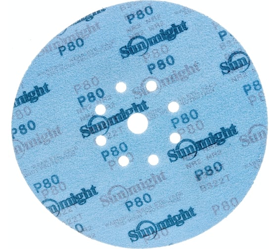 Круг шлифовальный на бумаге B322 (225 мм; 9 отверстий; Р80) SUNMIGHT 7930091773053