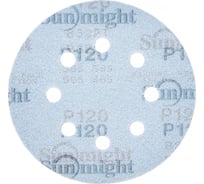 Круг шлифовальный на бумаге B322 (125 мм; 8 отверстий; Р120) SUNMIGHT 7930091772674