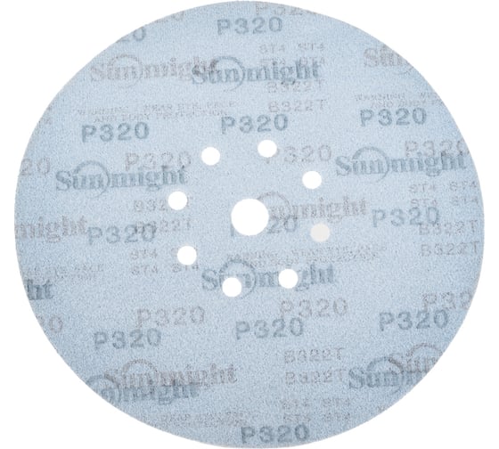 Круг шлифовальный на бумаге B322 (225 мм; 9 отверстий; Р320) SUNMIGHT 7930091773145
