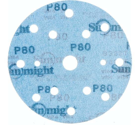 Круг шлифовальный на бумаге B322 (150 мм; 15 отверстий; Р80) SUNMIGHT 7930091772056