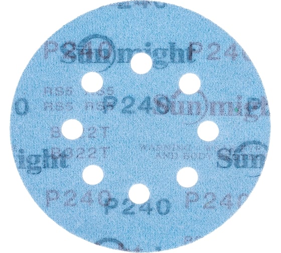 Круг шлифовальный на бумаге B322 (125 мм; 8 отверстий; Р240) SUNMIGHT 7930091772711 1