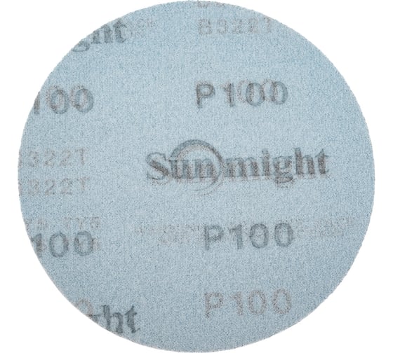 Круг шлифовальный на бумаге B322 (125 мм; без отверстий; Р100) SUNMIGHT 7930091772865