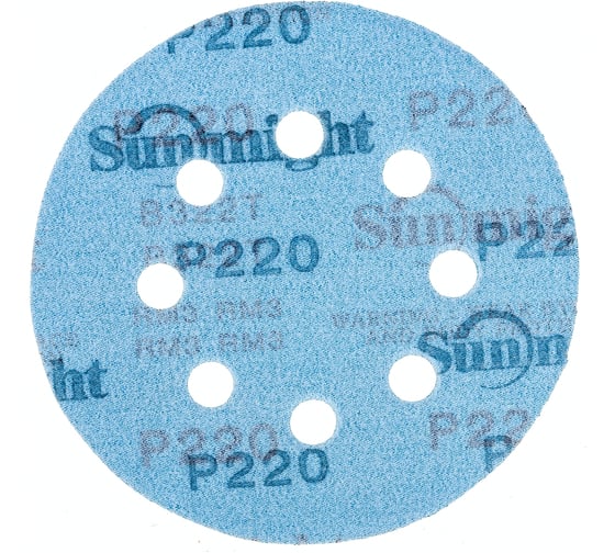 Круг шлифовальный на бумаге B322 (125 мм; 8 отверстий; Р220) SUNMIGHT 7930091772704