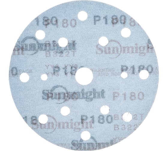 Круг шлифовальный на бумаге B322 (150 мм; 15 отверстий; Р180) SUNMIGHT 7930091772094
