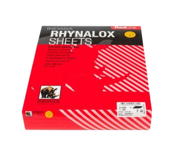 Лист RHYNALOX (50 шт; 230х280 мм; Р40) INDASA 01369 1
