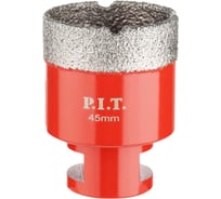 Коронка алмазная по керамограниту P.I.T. 45 мм, M14, сухое сверление, вакуумная пайка AMAS18-0045