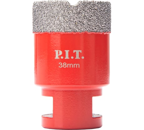 Коронка алмазная по керамограниту P.I.T. 38 мм, M14, сухое сверление, вакуумная пайка AMAS18-0038