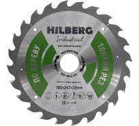 Диск пильный по дереву Industrial (190х30 мм; 24Т; тонкий рез) Hilberg HWT190 17942959