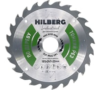 Диск пильный Hilberg Industrial Дерево Тонкий Рез 165x30x24Т HWT160