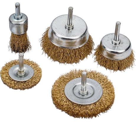 Набор щеток металлических со шпильками 5 штук ЕРМАК 656-033