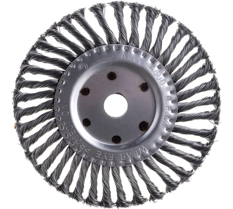 Щетка металлическая дисковая (200х22 мм; крученая проволока) для УШМ ЕРМАК 656-053