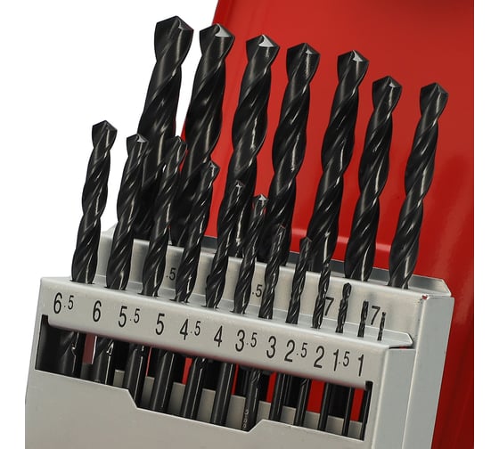 Набор сверл по металлу H-Tools серия Pro 1-10 мм, 19 шт, DIN338, HSS-R, 118 градусов 205212PRO