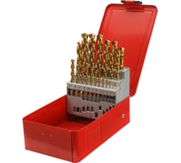 Набор сверл по металлу H-Tools серия Pro 1-13 мм, 25 шт, DIN338, HSSE-Co5 TiN, 130 градусов 215215TPRO