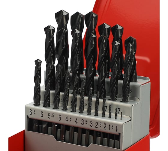 Набор сверл по металлу H-Tools серия Pro 1-13 мм, 25 шт, DIN338, HSS-R, 118 градусов 205213PRO