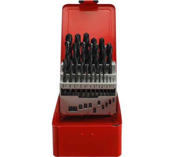 Набор сверл по металлу H-Tools серия Pro 1-13 мм, 25 шт, DIN338, HSS-R, 118 градусов 205213PRO