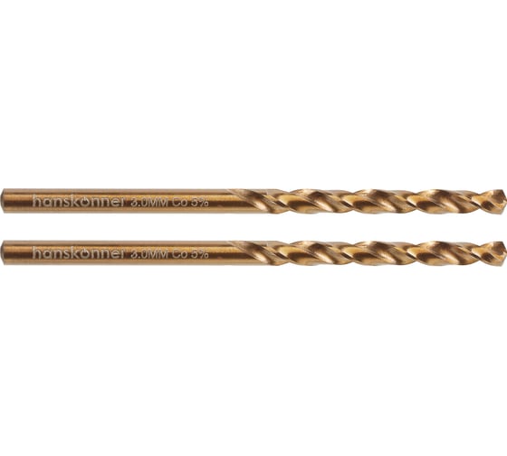 Сверло по металлу Hanskonner COBALT 3,0x61мм H1055-M030-61