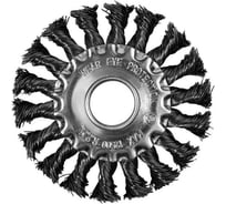 Кордщетка дисковая P.I.T. 100x0,5мм, стальная крученая проволока, отверстие 22,2 мм APLS12-T100