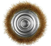 Кордщетка чашечная P.I.T. 125x0,3мм, латунированная витая проволока, резьба M14 APLS12-M125