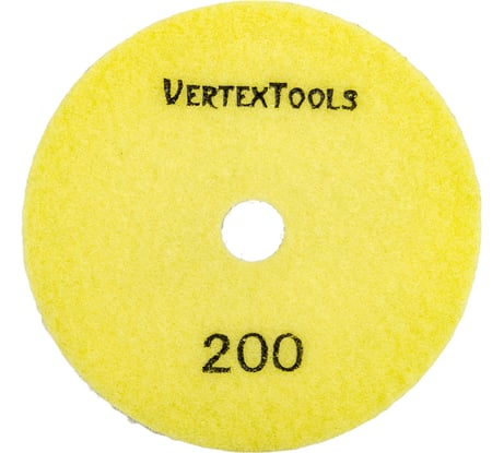 Круг алмазный гибкий шлифовальный для полировки мрамора (100х3х15 мм; Р200) vertextools 12500-0200