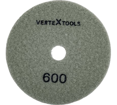 Круг алмазный гибкий шлифовальный для полировки мрамора (100х3х15 мм; Р600) vertextools 12500-0600
