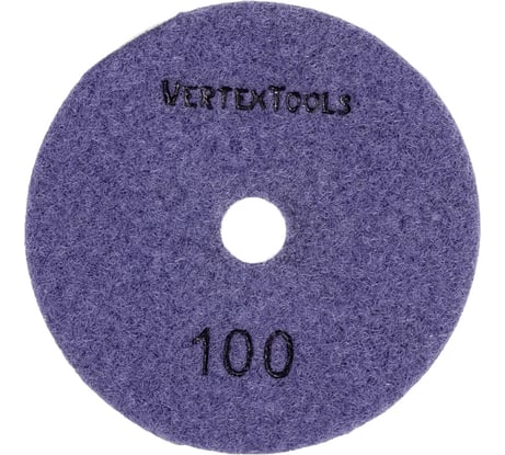 Круг алмазный гибкий шлифовальный для полировки мрамора (100х3х15 мм; Р100) vertextools 12500-0100