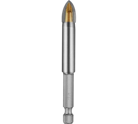 Сверло по стеклу и керамике четырехгранное 12 мм vertextools 335-04-12 1