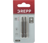 Набор бит GREPP T25x50 мм, стальS2, (2шт) /75/450 11700